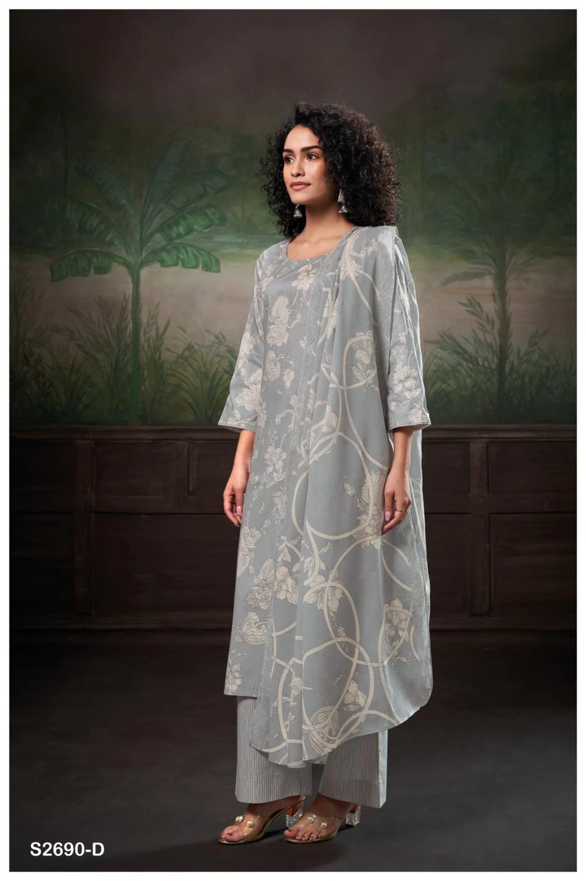 Ganga Misha 2690 Premium Cotton Printed Wholesale Fancy Salwar Suit Catalog — Wholesale Salwar Suits, Ganga wholesale from Surat - Gallery Image 2